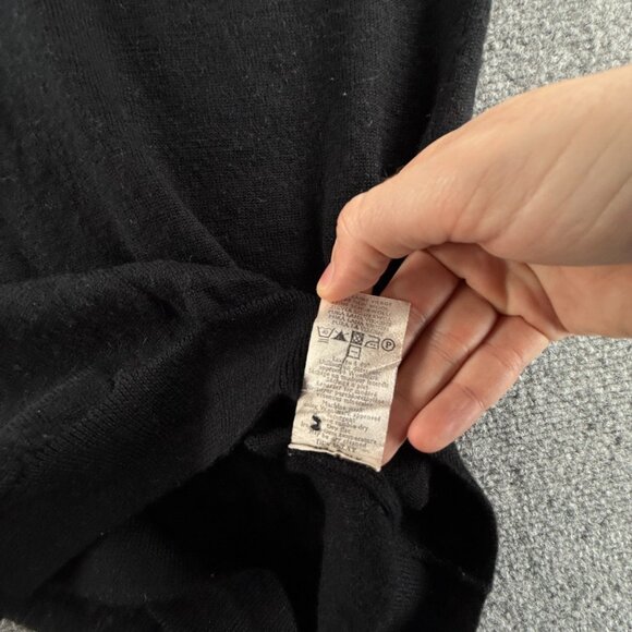 Lacoste Sweater Men Wool Size 2 Black Collared Preppy Knit Pullover Adult Logo - Picture 12 of 16